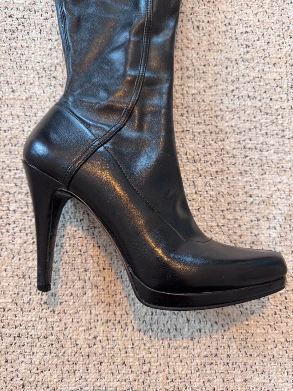 Nine West Women's Riseupo Tall Boots, Black - Size 7.5 - Picture 3 of 6